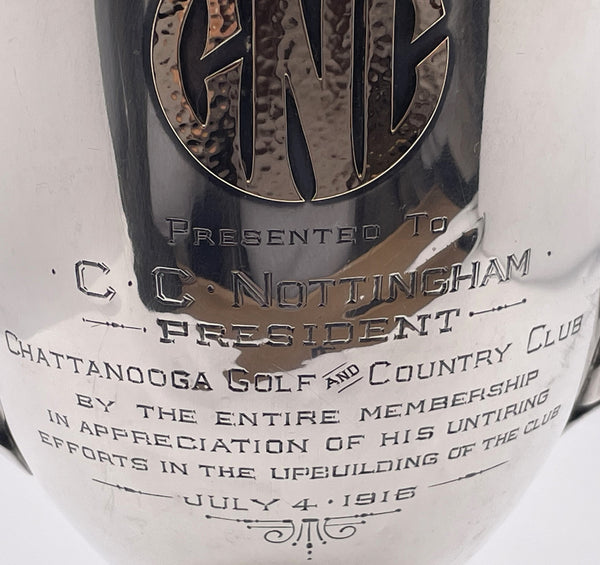 Gorham Gold and Sterling Silver 2-Handled 1915 Trophy Cup for Chattanooga Golf & Country Club