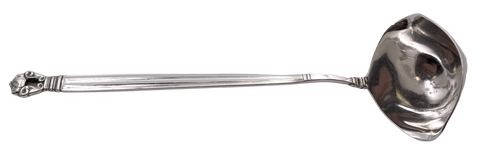 Georg Jensen Sterling Silver Cream Ladle in Acorn Pattern with Double Spout