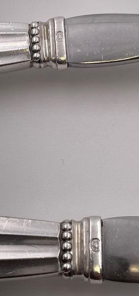 Georg Jensen Sterling Silver 2-Piece Salad Serving Set in Acorn Pattern