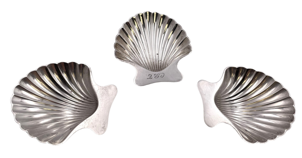 Tiffany & Co. Set of 3 Sterling Silver Shell-Shaped Dishes