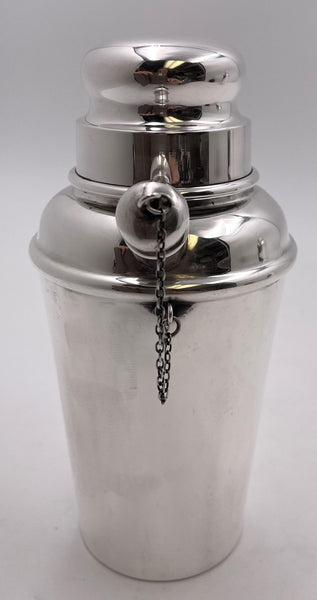Currier & Roby Sterling Silver Cocktail Shaker in Mid-Century Modern Style 1 Pint