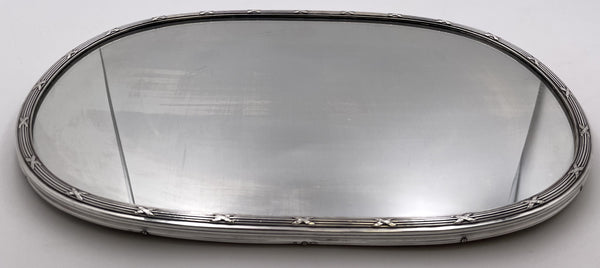French Sterling Silver Mirrored Plateau in Louis XV Style from 19th Century