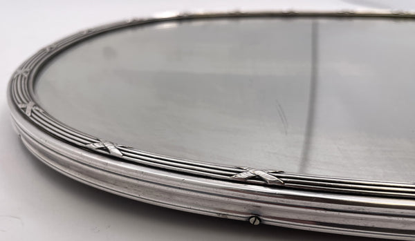 French Sterling Silver Mirrored Plateau in Louis XV Style from 19th Century