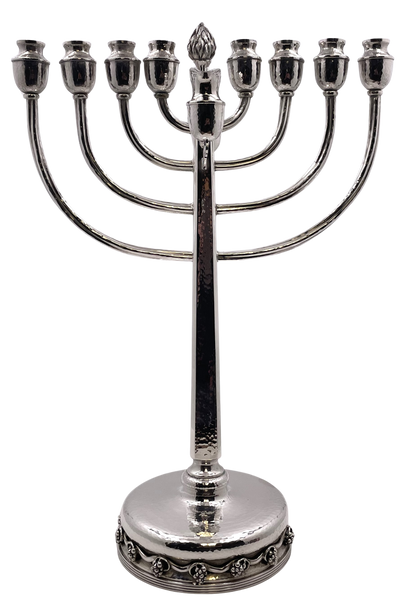 Georg Jensen Style Sterling Silver Unique Hammered Menorah