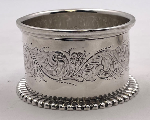 Tiffany & Co. Sterling Silver Pair of Cachepots with Floral Motifs
