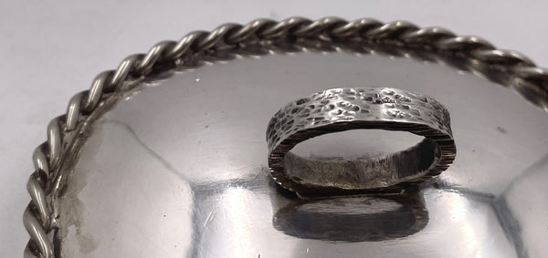 William Seitz Sterling Silver Box with Rope Motif in Arts & Crafts Style