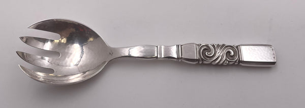 Georg Jensen Sterling Silver Salad Set in Scroll Pattern