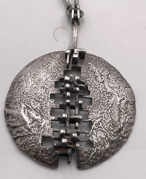 G. Liedholm Swedish Sterling Silver Necklace in Brutalist Style