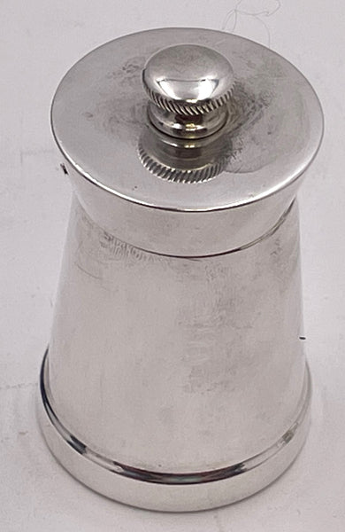 Tiffany & Co. Sterling Silver Pepper Mill in Mid-Century Modern Style