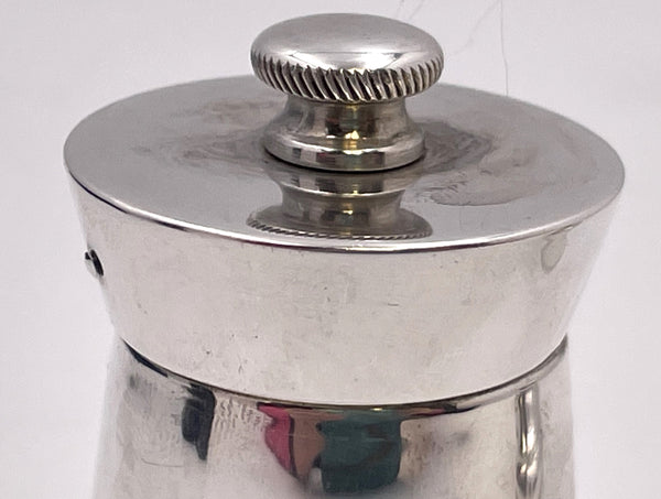 Tiffany & Co. Sterling Silver Pepper Mill in Mid-Century Modern Style
