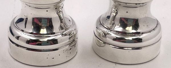 Cartier Sterling Silver Salt Shaker & Pepper Mill in Mid-Century Modern Style