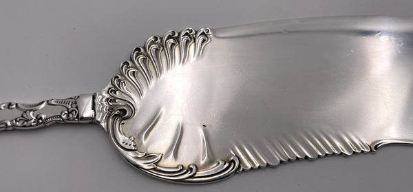 Gorham Durgin Sterling Silver Fish Slice Server in Watteau Pattern