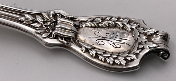 Durgin Gilt Sterling Silver Du Barry Asparagus Fork