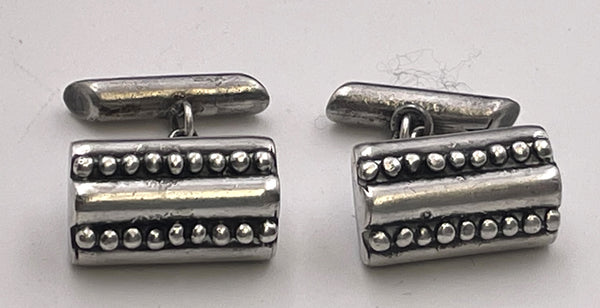 Pair of Mexican Sterling Silver Cufflinks