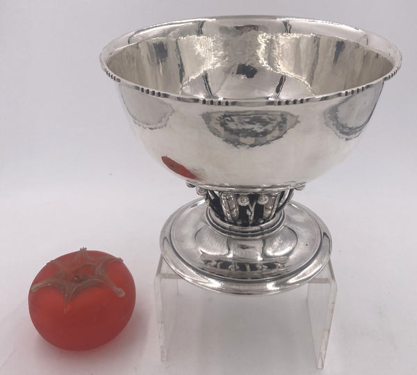 Georg Jensen Sterling Silver "Louvre" Footed Bowl in Pattern #19B