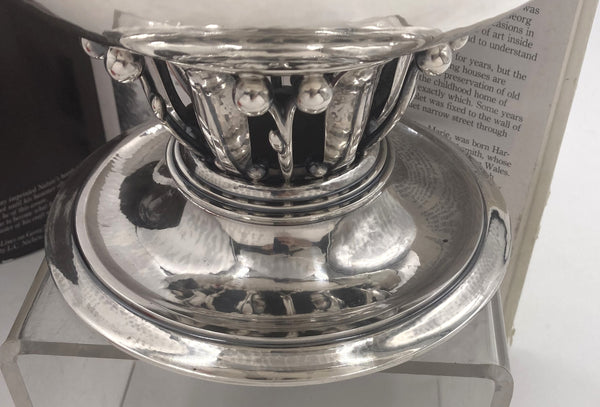 Georg Jensen Sterling Silver "Louvre" Footed Bowl in Pattern #19B