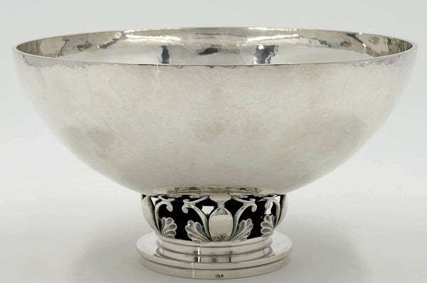 Pair of Georg Jensen by G. Albertus Sterling Silver Footed Bowls in Pattern #755