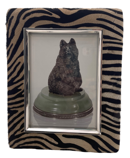 Del Conte Zebra & Sterling Silver Italian Picture Frame New in Box