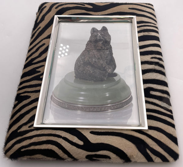 Del Conte Zebra & Sterling Silver Italian Picture Frame New in Box