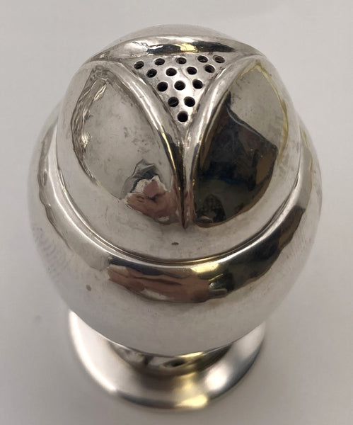 Set of 3 Georg Jensen Sterling Silver Blossom Salt Shakers & Mustard Pot #2A