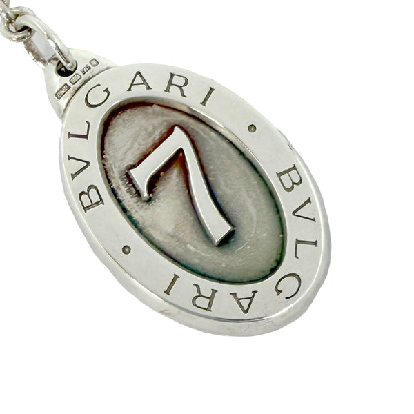 Bulgari Bvlgari Sterling Silver Lucky 7 Keychain New in Box