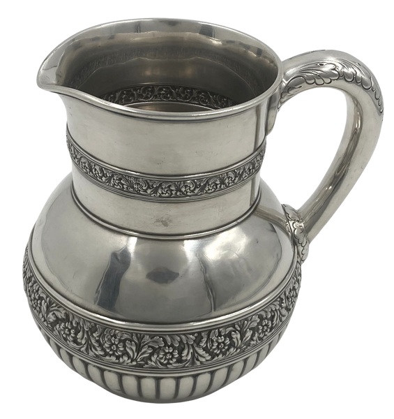 Tiffany & Co. Sterling Silver Pitcher in Rinceaux Pattern