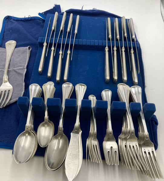 Buccellati Sterling Silver Flatware Set in Milano Pattern