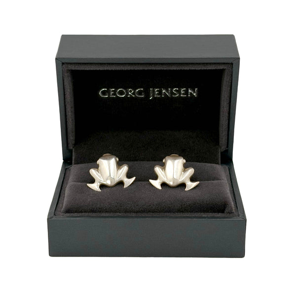 GEORG JENSEN Sterling Silver Cufflinks Frog Shape