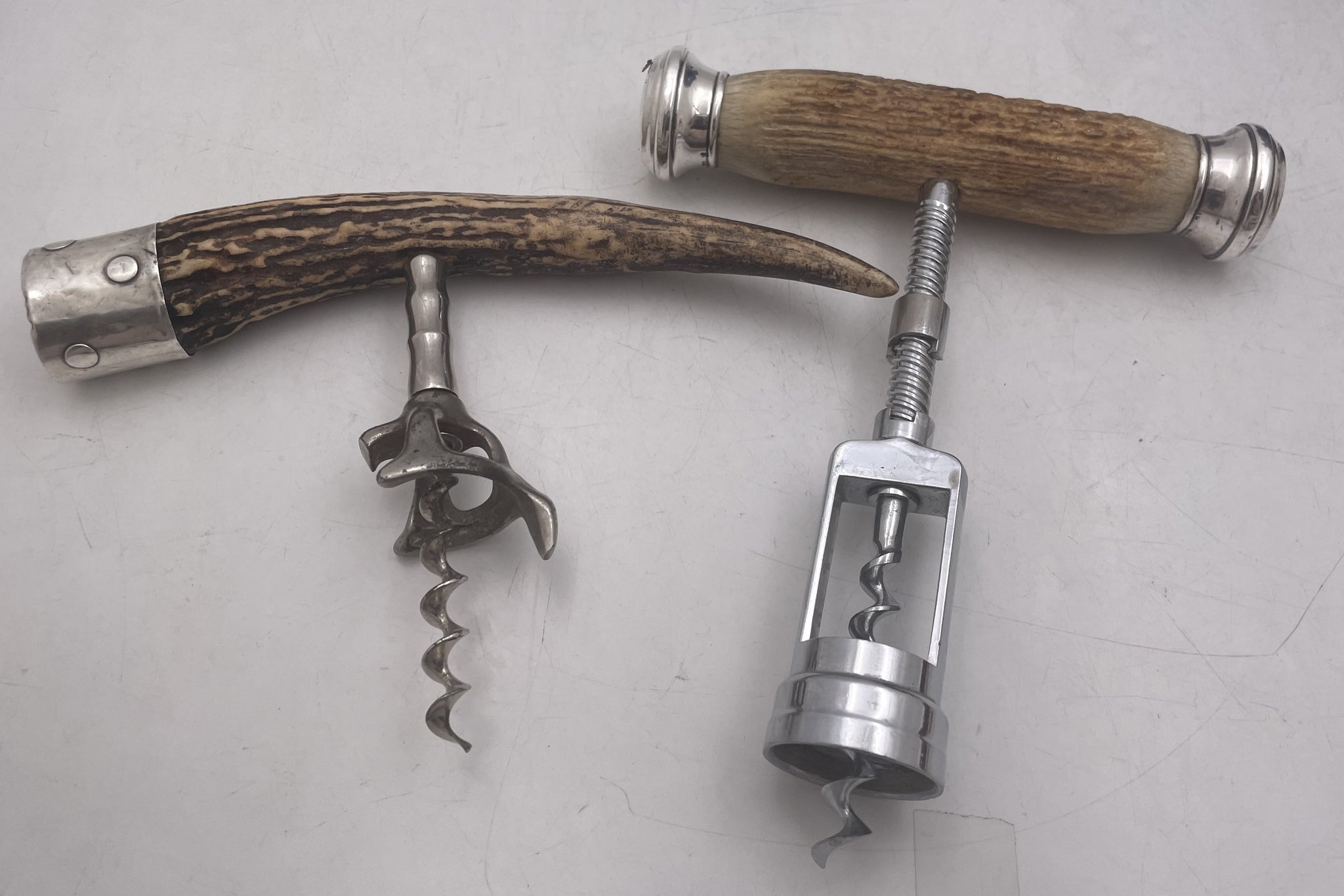 Set of 2 Carved Horn Corkscrews