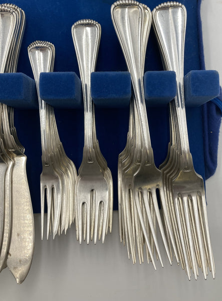 Buccellati Sterling Silver Flatware Set in Milano Pattern
