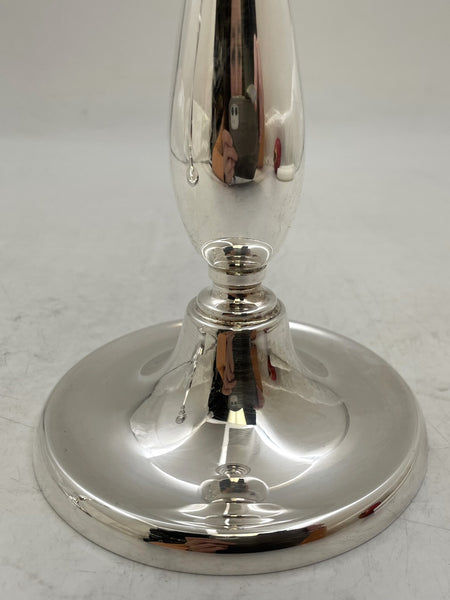 Pair of Tiffany & Co. Sterling Silver Italian Candlesticks in Mid-Century Modern Style