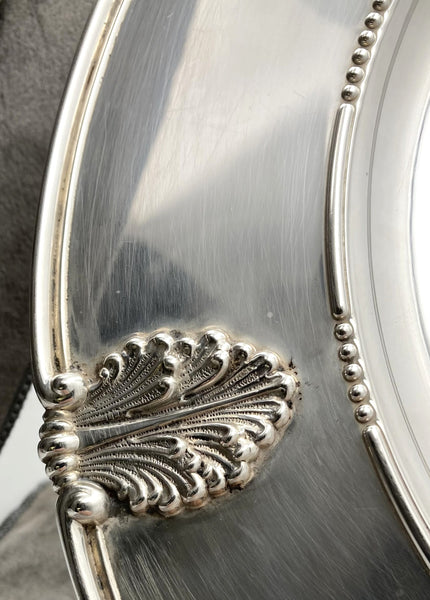 Rare Gianmaria Buccellati Set of 8 Sterling Silver Chargers in Laura Pattern