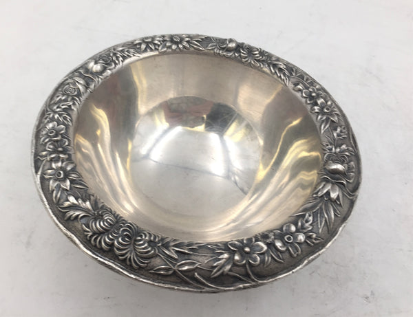 Kirk & Son Repousse Sterling Silver Footed Dessert Bowl