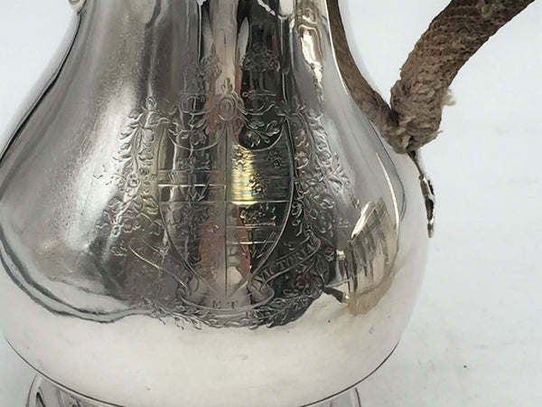 Georgian or Scottish Sterling Silver Beer Pitcher