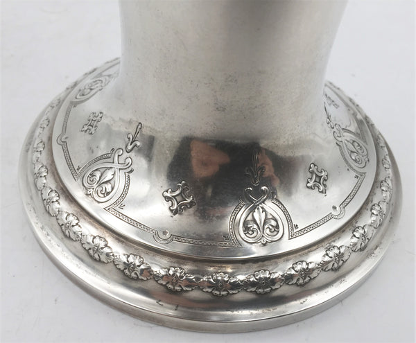 Whiting Sterling Silver Vase with Handle / Pedestal Basket
