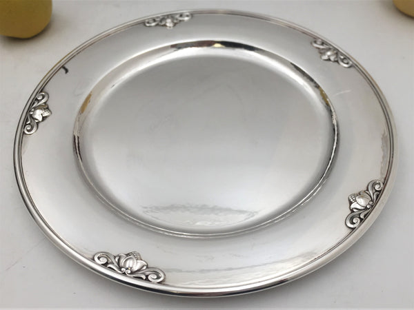 Georg Jensen by Rohde Sterling Silver Charger / Plate in Acorn Pattern #642A