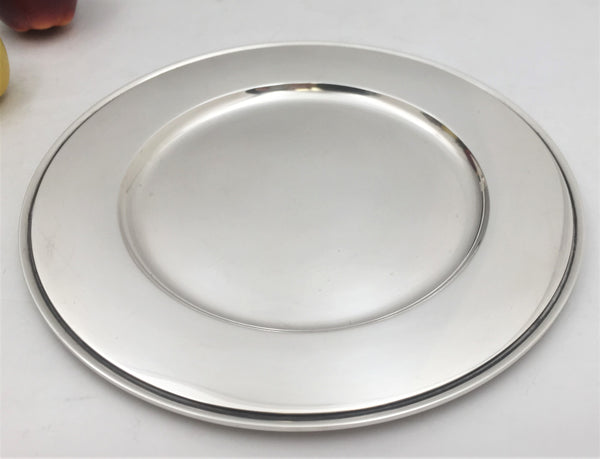Georg Jensen Sterling Silver Charger / Plate in Pyramid Pattern #600Y from 1910s/20s