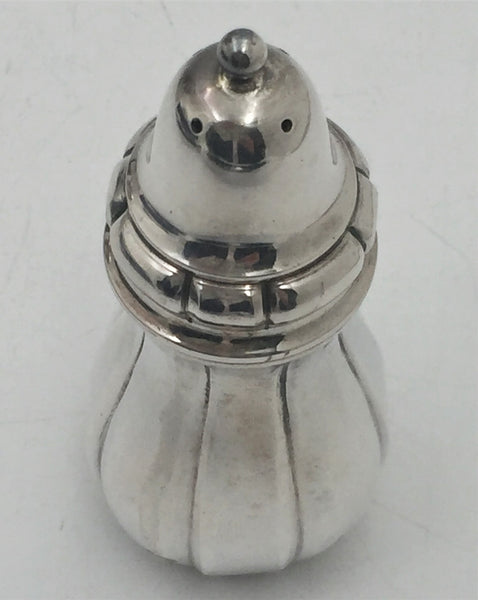 Pair of Tiffany & Co. Danish Sterling Silver Salt & Pepper Shakers in Mid-Century Modern Style