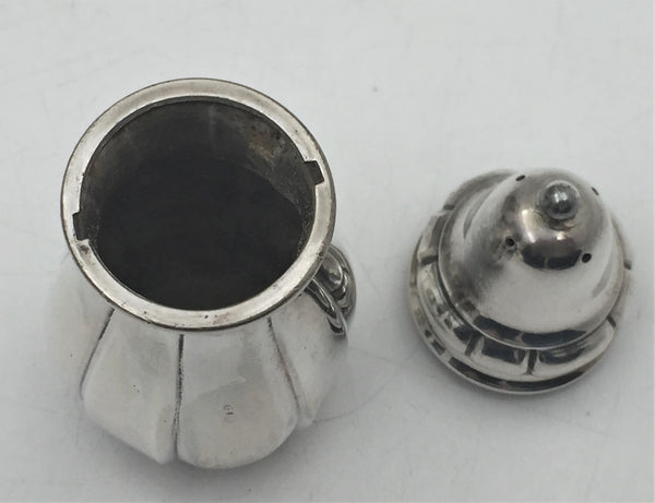 Pair of Tiffany & Co. Danish Sterling Silver Salt & Pepper Shakers in Mid-Century Modern Style