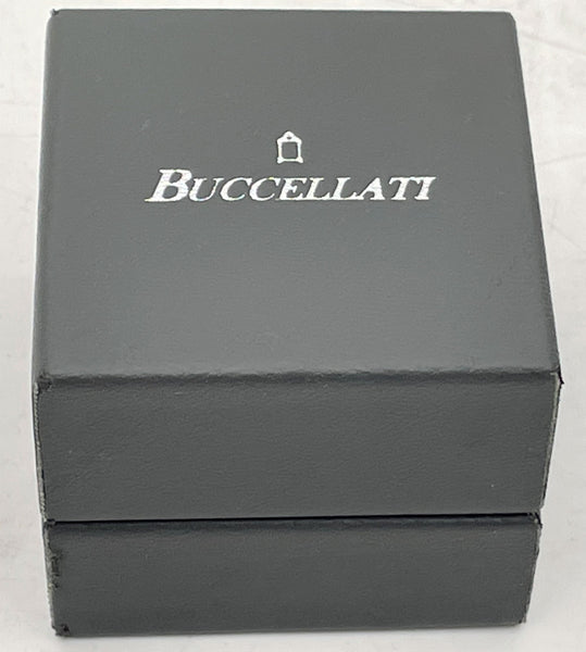 Buccellati Italian Pair of Sterling Silver & Jasper Cufflinks with Floral Motif