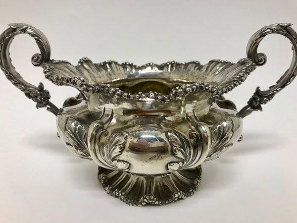 Sterling Silver Georgian Two-Handled Sugar Bowl